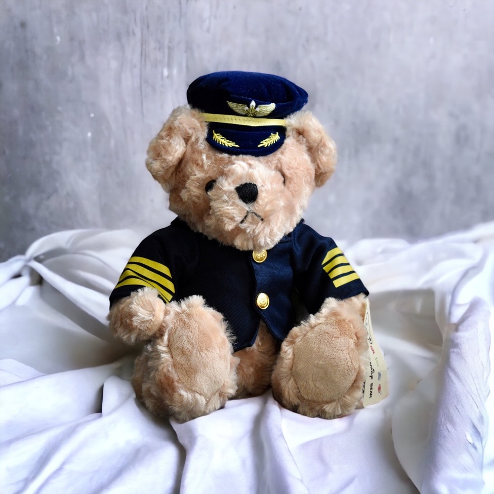 Pilot teddy bear in uniform